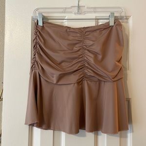 Blush/ tan Y2K mini skirt